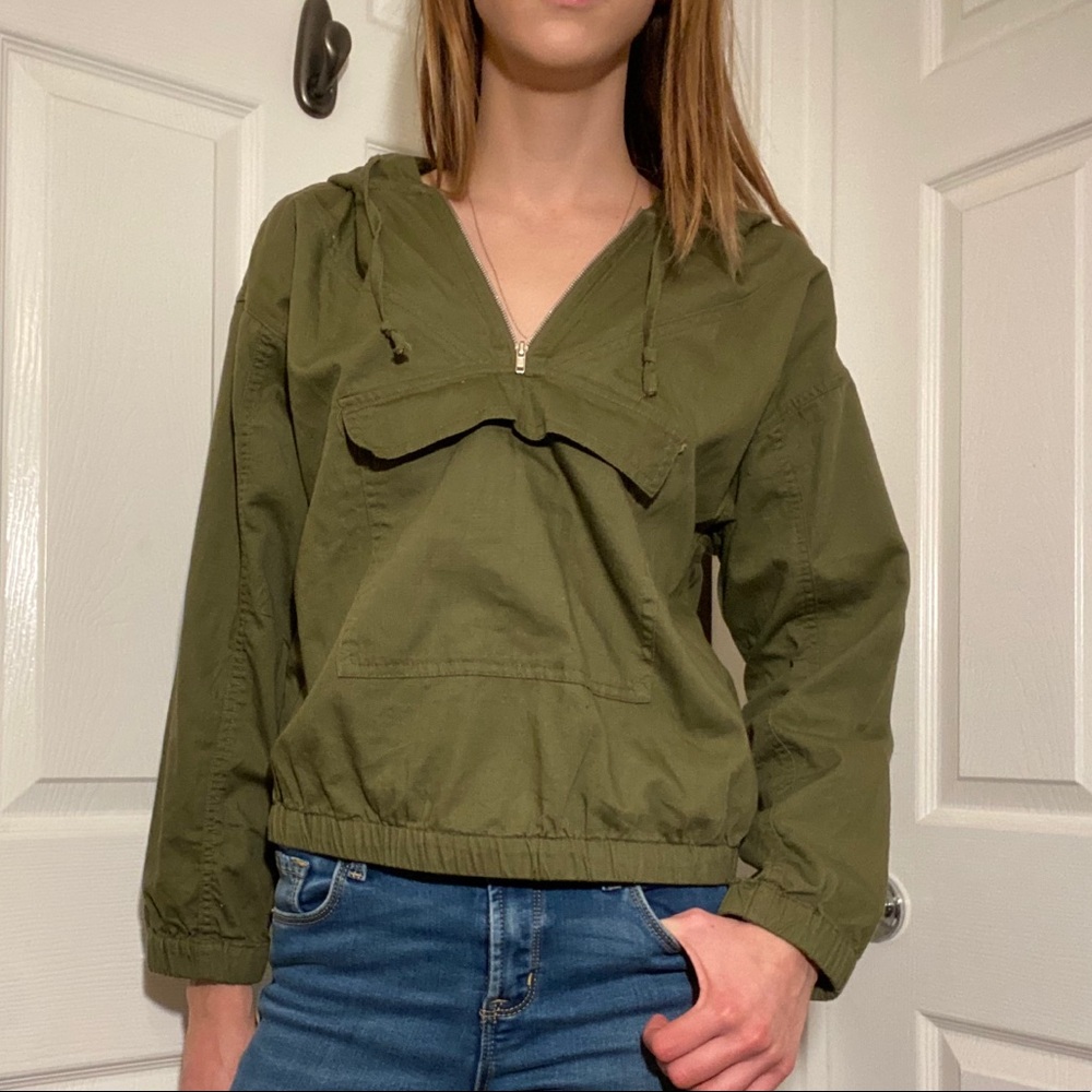 Army Green Cropped Jacket New w/o Tags